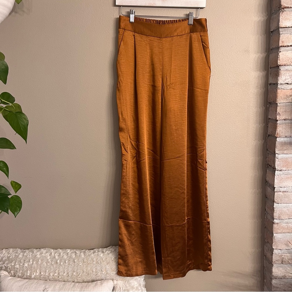 DREW Wide Leg Pants in Copper - Picture 2 of 8
